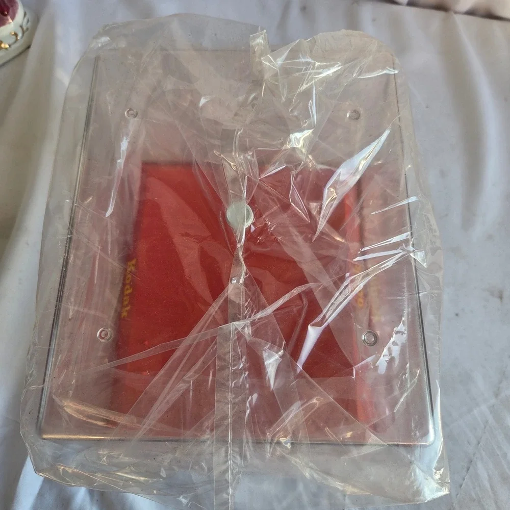 NOS Vintage Kodak Stacking Display Case Red Base Factory Wrapped Clear Top Rare